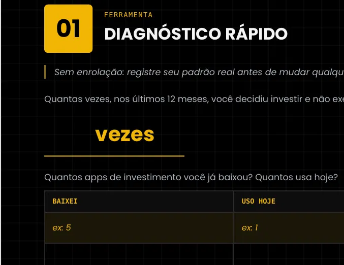 Ferramenta Diagnóstico Rápido da cartilha