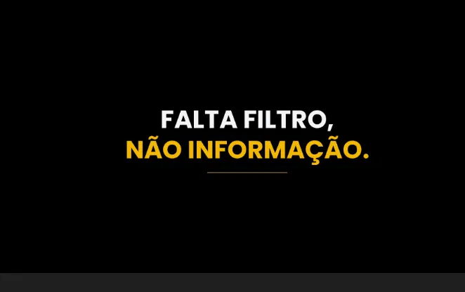 Falta filtro, não informação